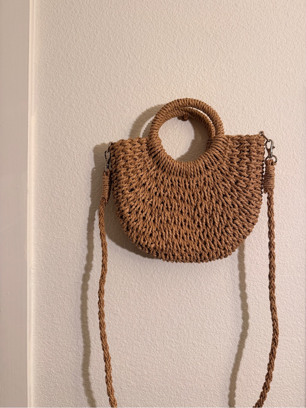 Woven Handle Crossbody Bag